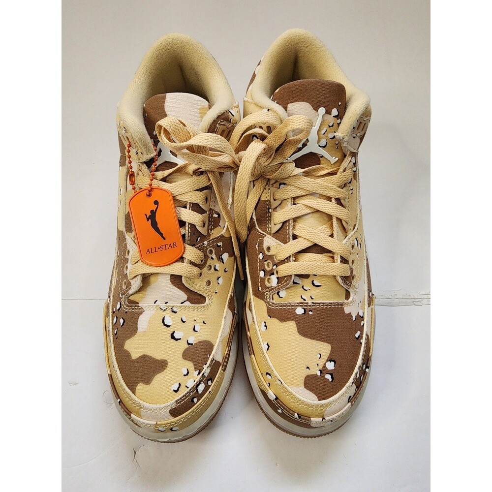 WNBA x Air Jordan 3 Retro Desert Camo Sneakers Womens 10 Brown HM4301-200